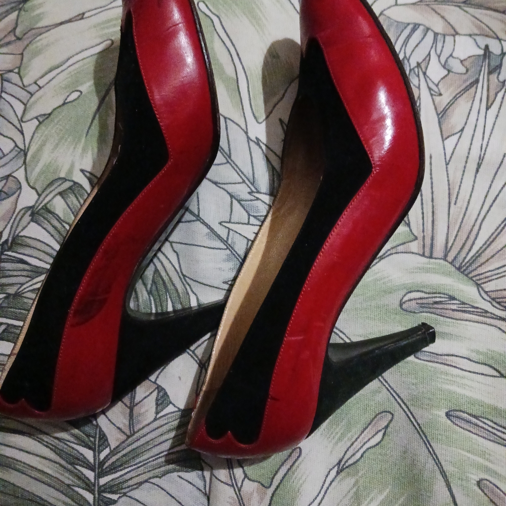 MAUD FRIZON Red and Black Heels